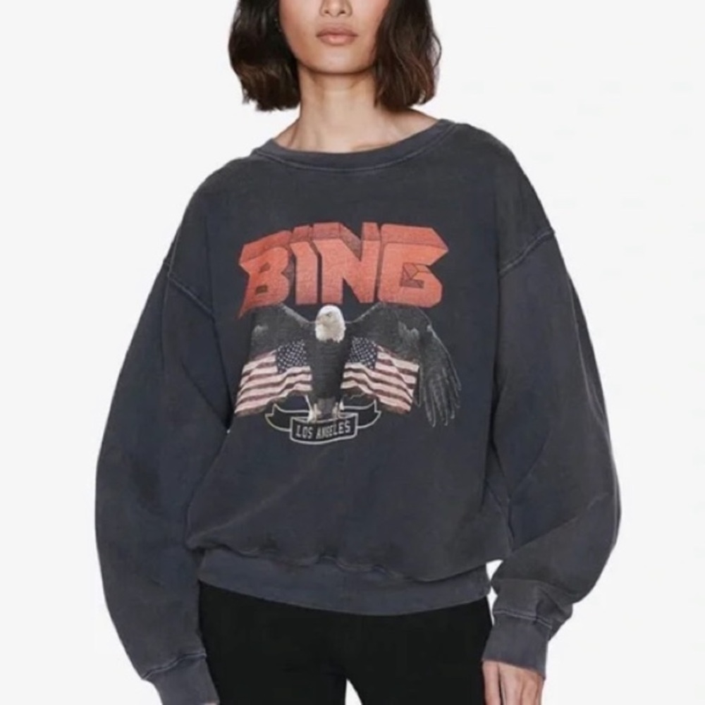 Anine bing vintage eagle sweatshirt size small